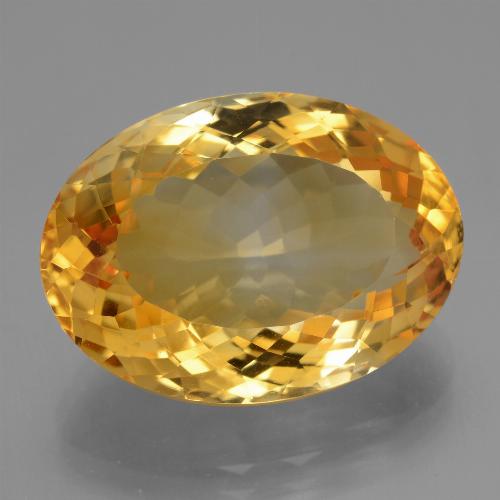 Citrine doré naturelle coupe ovale, 16,41 ct, VVS