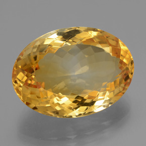 Citrine doré naturelle coupe ovale, 16,41 ct, VVS