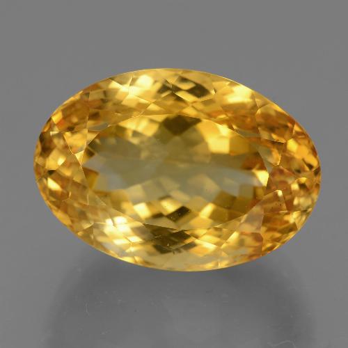 Citrine Orange doré profond naturelle Coupe ovale, 19.66 ct, VVS