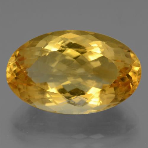Citrine doré naturelle coupe ovale, 15,88 ct, VVS