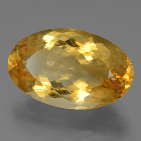 Citrine doré naturelle coupe ovale, 15,88 ct, VVS