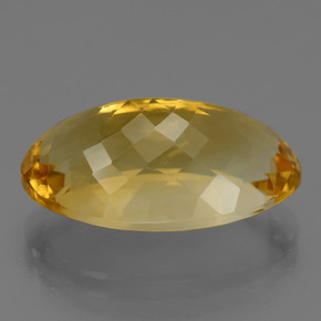 Citrine doré naturelle coupe ovale, 15,88 ct, VVS
