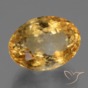 Citrine Doré foncé naturelle ovale, 13.53 ct, VVS-VS
