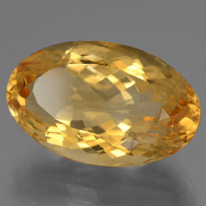 Citrine Orange doré profond naturelle Coupe ovale, 14.87 ct, VVS-VS