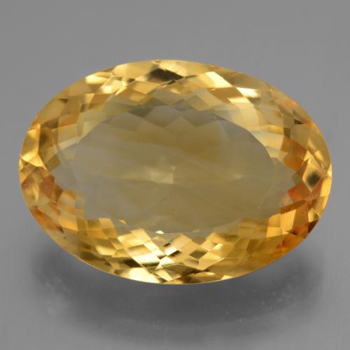 Citrine doré naturelle coupe ovale, 16,76 ct, VVS