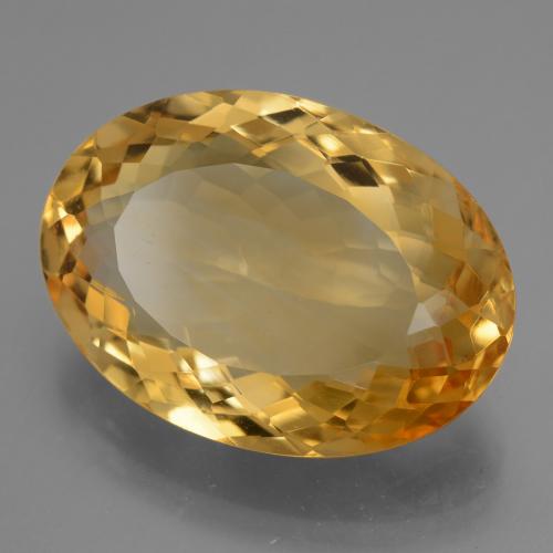 Citrine doré naturelle coupe ovale, 16,76 ct, VVS