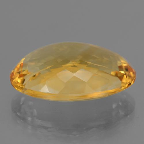 Citrine doré naturelle coupe ovale, 16,76 ct, VVS