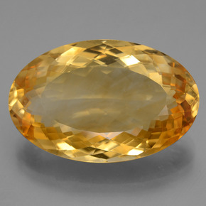 Citrine doré naturelle coupe ovale, 20,52 ct, VVS