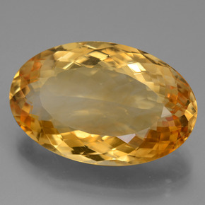 Citrine doré naturelle coupe ovale, 20,52 ct, VVS