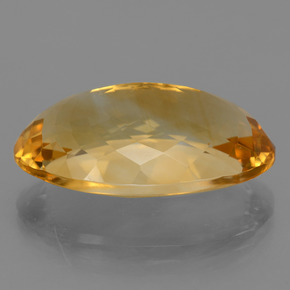 Citrine doré naturelle coupe ovale, 20,52 ct, VVS