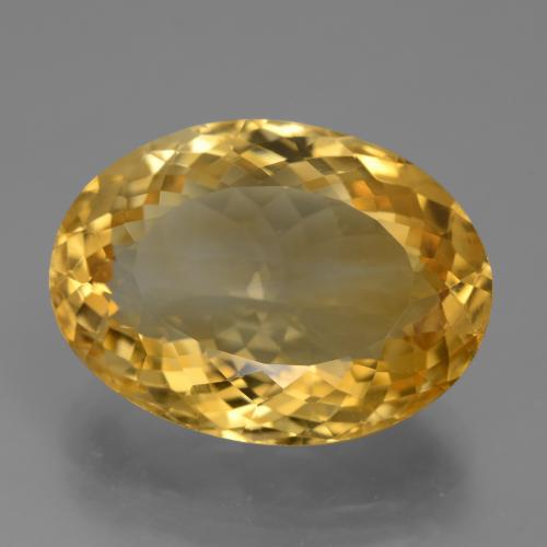 Citrine Orange doré profond naturelle Coupe ovale, 20.06 ct, VVS