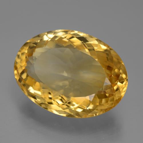 Citrine Orange doré profond naturelle Coupe ovale, 20.06 ct, VVS