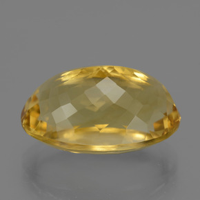 Citrine doré naturelle coupe ovale, 18,28 ct, VVS