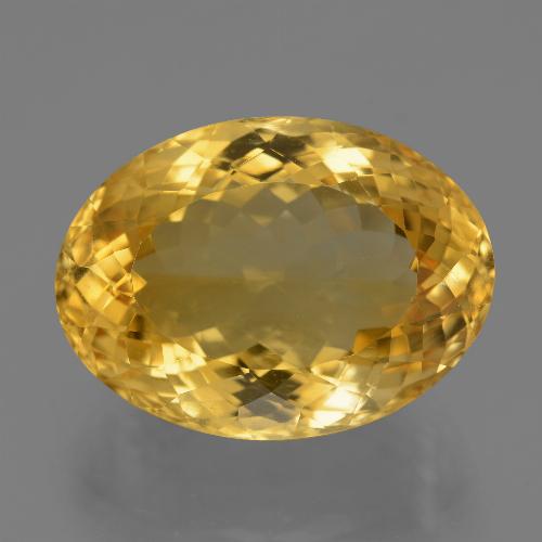 Citrine doré naturelle coupe ovale, 19,99 ct, VVS