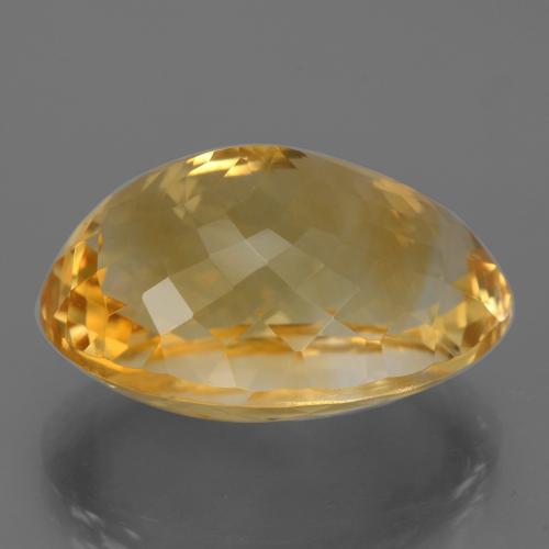 Citrine doré naturelle coupe ovale, 24,63 ct, VVS