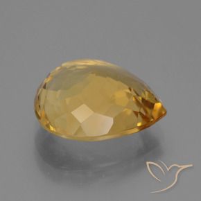 Citrine Doré moyen-foncé naturelle En forme de poire, 7.15 ct, VVS