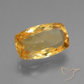 Citrine Orange doré profond naturelle Coussin, 3.63 ct, VVS-VS