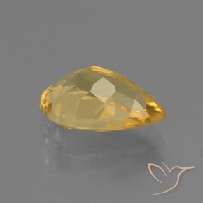 Citrine Orange doré profond naturelle En forme de poire, 2.29 ct, VVS