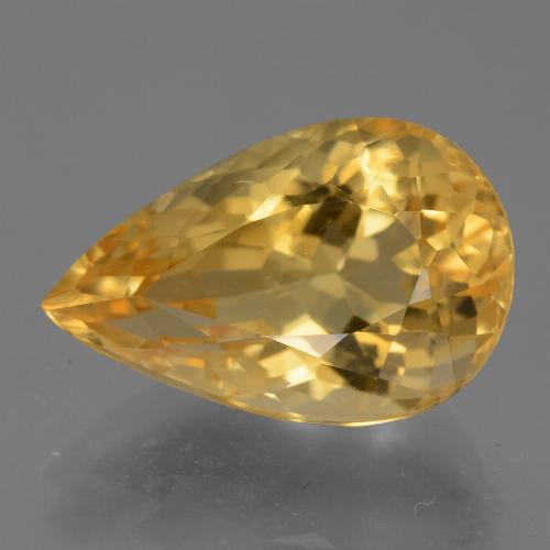 Citrine Doré moyen-foncé naturelle En forme de poire, 6.55 ct, VVS