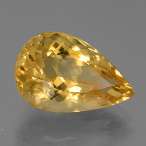 Citrine Doré moyen-foncé naturelle En forme de poire, 6.55 ct, VVS