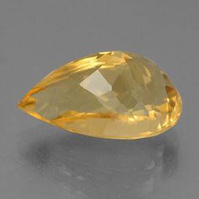 Citrine Doré moyen-foncé naturelle En forme de poire, 6.55 ct, VVS