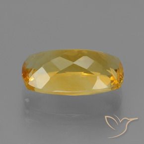 Citrine Orange doré profond naturelle Coussin, 3.73 ct, VVS-VS
