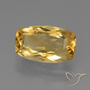 Citrine Doré moyen-léger naturelle Coussin, 2.82 ct, VS