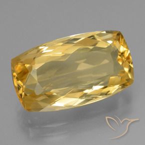 Citrine Doré moyen-foncé naturelle Coussin, 7.15 ct, VVS