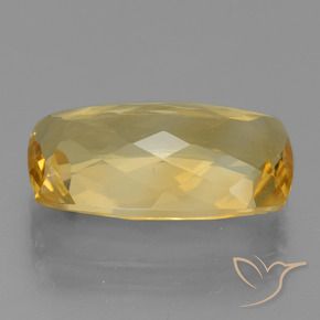Citrine Doré moyen-foncé naturelle Coussin, 7.15 ct, VVS