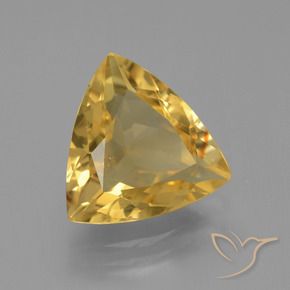 Citrine Doré moyen-léger naturelle Trillion, 3.69 ct, VVS
