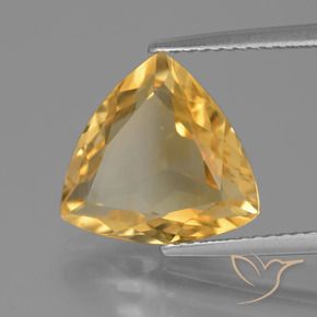 Citrine Doré moyen-foncé naturelle Trillion, 4.34 ct, VVS-VS