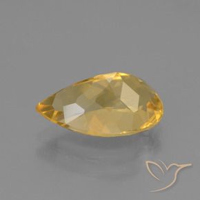 Citrine Doré moyen-foncé naturelle En forme de poire, 3.12 ct, VVS