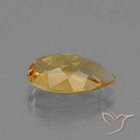 Citrine Orange doré profond naturelle En forme de poire, 2.80 ct, VVS