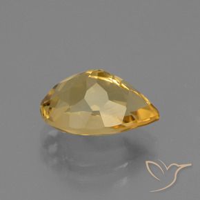 Citrine Doré moyen-foncé naturelle En forme de poire, 3.22 ct, VVS