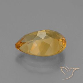 Citrine Orange-or léger naturelle En forme de poire, 3.46 ct, VVS