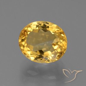 Citrine Orange doré profond naturelle ovale, 4.88 ct, VVS-VS