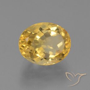Citrine Orange Doré naturelle ovale, 4.13 ct, VVS-VS