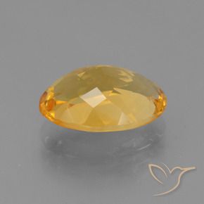 Citrine Or orange foncé naturelle ovale, 3.94 ct, VVS-VS