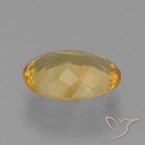 Citrine Orange Doré naturelle ovale, 3.52 ct, VS