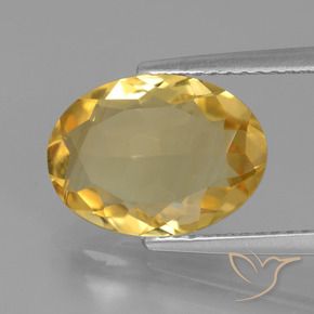 Citrine Orange Doré naturelle ovale, 3.21 ct, VVS