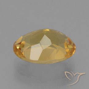 Citrine Orange doré profond naturelle ovale, 4.91 ct, VVS