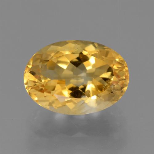 Citrine doré naturelle coupe ovale, 3,74 ct, VVS