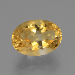 Citrine doré naturelle coupe ovale, 3,74 ct, VVS