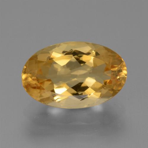Citrine Doré moyen-foncé naturelle Coupe ovale, 3.33 ct, VVS