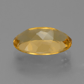 Citrine Doré moyen-foncé naturelle Coupe ovale, 3.33 ct, VVS