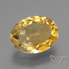 Citrine Doré vif naturelle ovale, 3.93 ct, VVS-VS