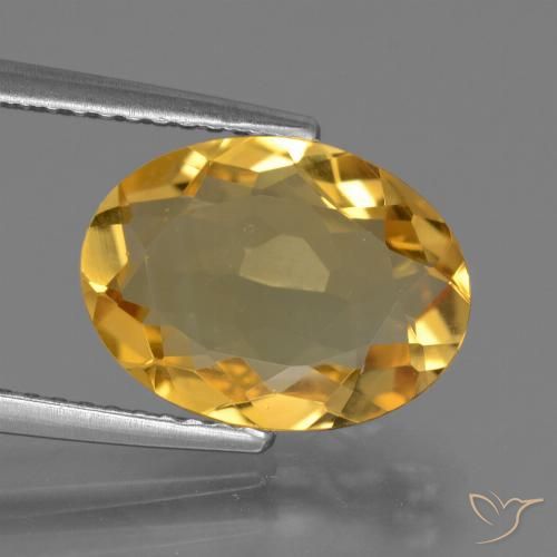 3.08ct Naturel Orange doré profond Citrine, ovale, VVS