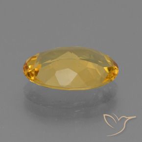 Citrine Orange doré profond naturelle ovale, 3.08 ct, VVS