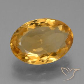 Citrine Or orange foncé naturelle ovale, 4.91 ct, VVS