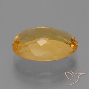 Citrine Or orange foncé naturelle ovale, 4.91 ct, VVS